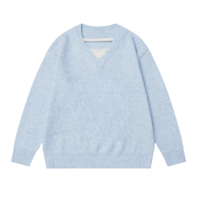 Casual Blue Sweet Sweater