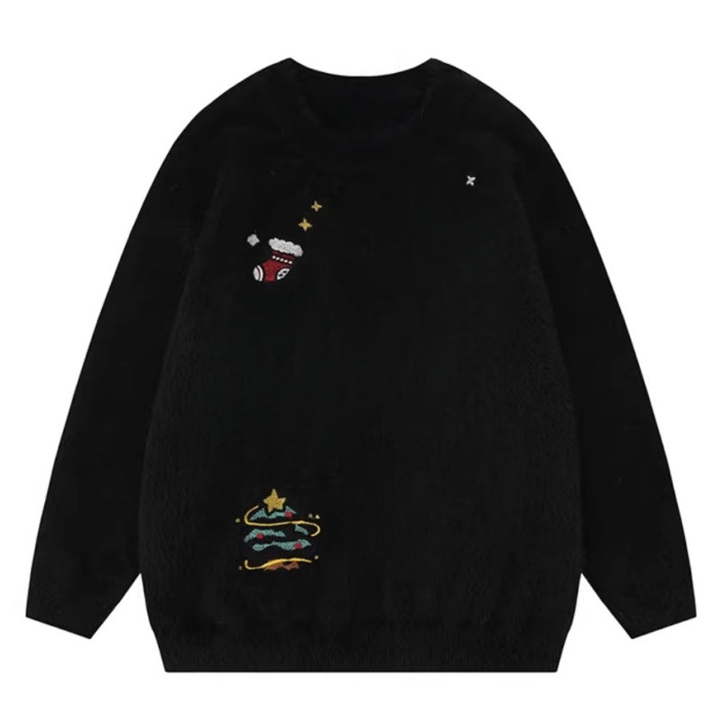 Festive Black Casual Sweater